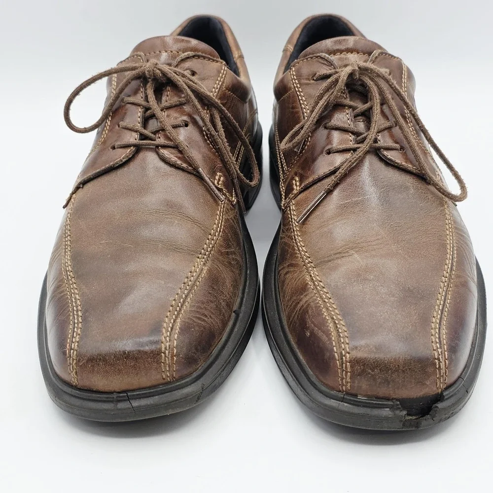 ECCO Helsinki Bike Toe Oxford‎ Mens 43 Brown Good
